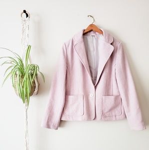 OLD NAVY Single Button Pink Tweed Blazer Size L
